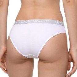 Женские трусы бразилиана набор из 2 штук (белый, черный) Emporio Armani 163337_СС318 00911