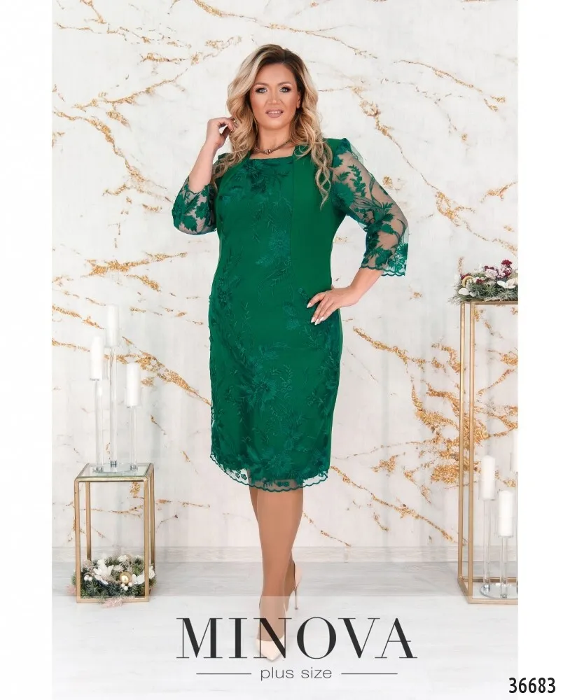 Платье 385СБ-зеленый Minova
