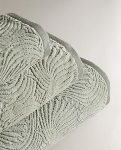 Zara Home - Банное полотенце жаккардовая мозаика, зеленый, 50х90 см