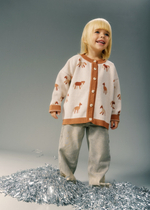 Кардиган вязаный (лошадки)