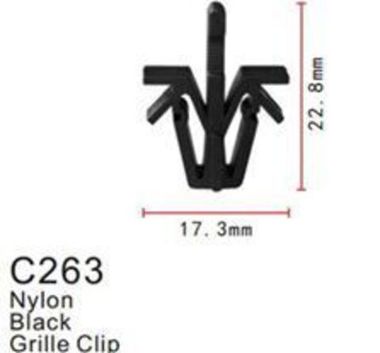 Клипса для крепления внутренней обшивки а/м Тойота пластиковая (100шт/уп.) Forsage клипса C0263(Toyota)