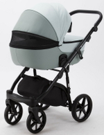 Детская коляска Adamex Bibione 3 в 1 BI-PS25 (СЕРО-ЗЕЛЕН+СЕРО-ЗЕЛЕН.КОЖА)