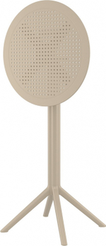 Стол пластиковый барный складной Siesta Contract Sky Folding Bar Table 60, бежевый