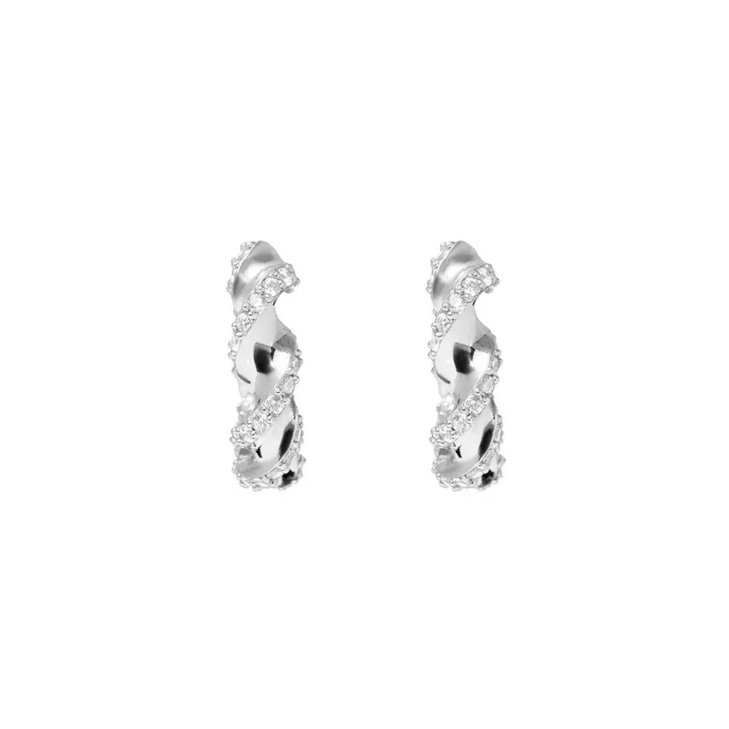 Серьги Mini Shiny Pasta Earrings - Silver