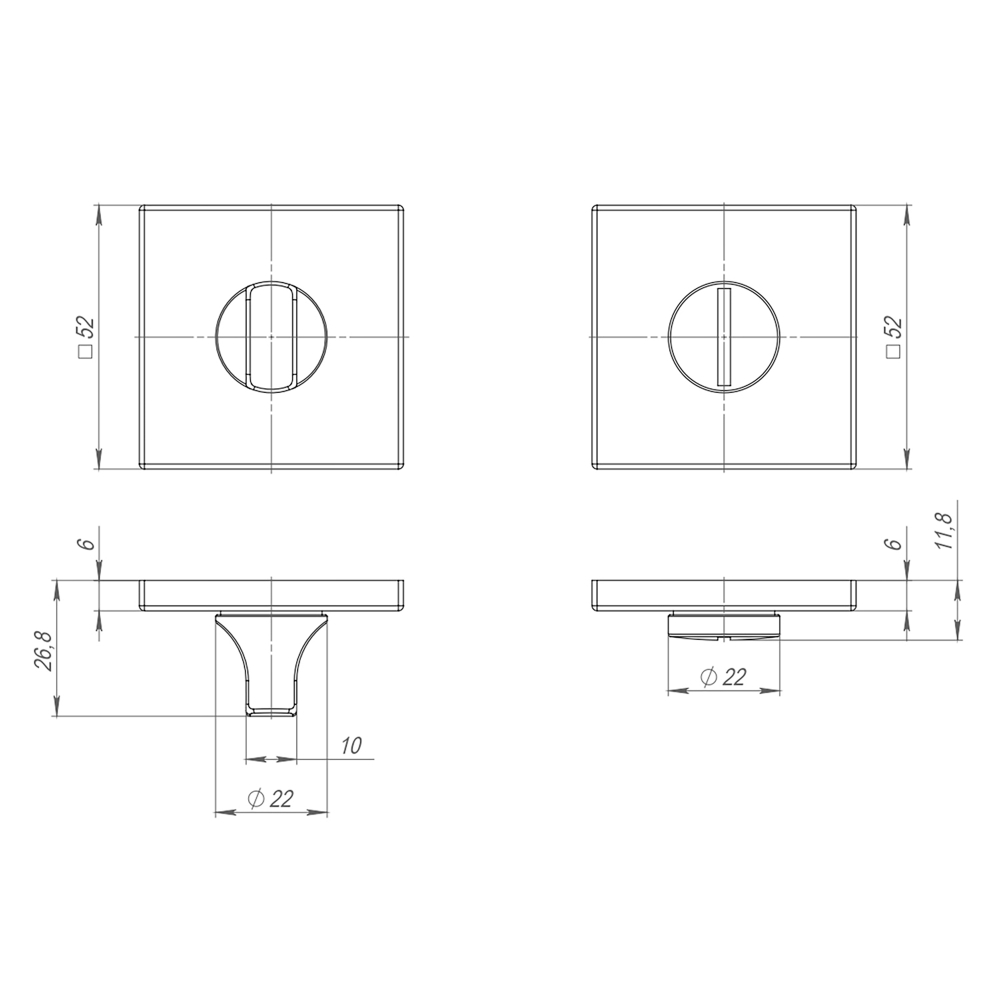 Ручка поворотная BK6.K.ARC.Q52 (BK6 ARC) SSG-39 сатин.золото