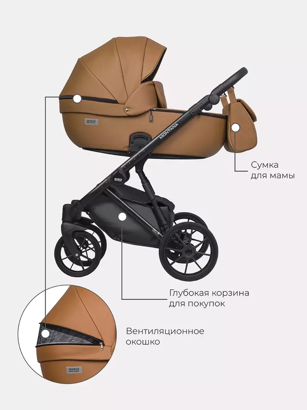 Коляска MONTANA ECCO (2 в 1) (RIKO BASIC)