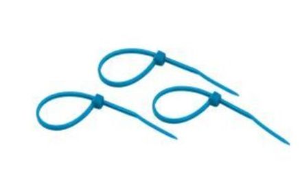 Хомут-стяжка нейлоновая REXANT 100x2,5 мм, синяя, упаковка 25 шт.