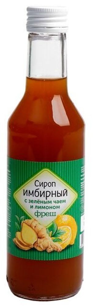 Сироп Биоинвентика  имбирный с зеленым чаем и лимоном фреш 250 мл