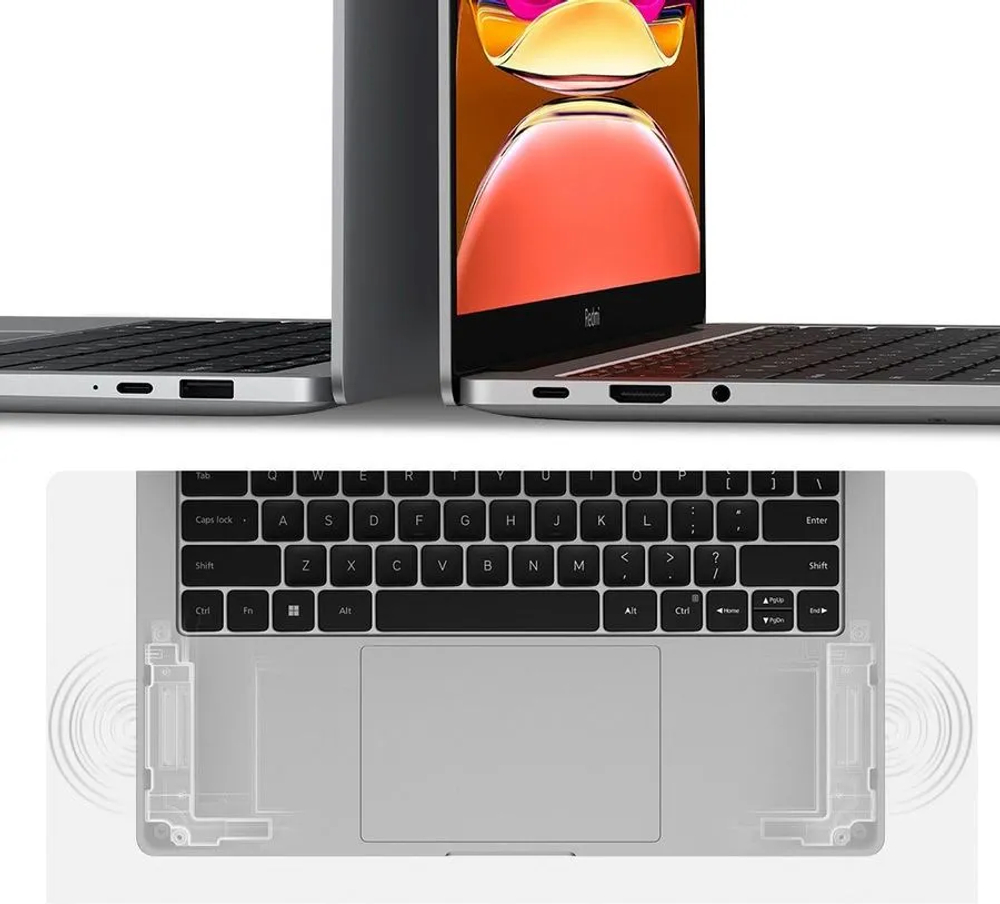 Redmibook, Pro 14/39461/R7 6800H/16G/512G/2.5K/Win-Trial/39461/RMA2203-AB, Серый