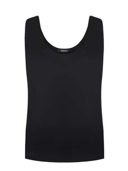 Топ с глубоким вырезом из натурального шелка с шарфиком