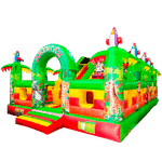 Коммерческий надувной батут "Джунгли" с горкой, 9*6*4.5 м