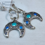 Серьги "Лунница Мирожская" горячая эмаль