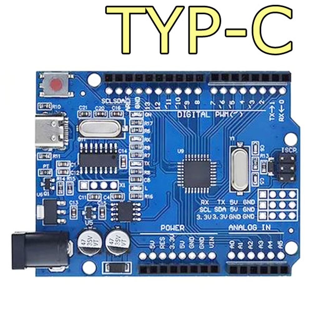 Ардуино UNO R3 (CH340G)-TYP-C