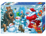 Пазл 160эл. "Новогодняя полянка" (Степ пазл)