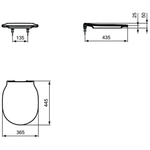 Тонкое сиденье и крышка стандарт Ideal Standard CONNECT AIR E036501