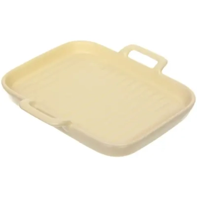 Блюдо керамическое «Акварель» 19,5*19,5*2,5см, бежевое