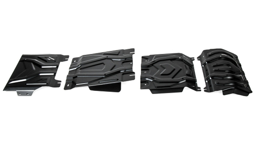 Защита радиатора, картера, КПП и РК Rival для Fiat Fullback (V - 2.4D) 2016-н.в./Mitsubishi L200 V (V - 2.4D) 2015-2019 2018-н.в./Mitsubishi Pajero Sport III (V - 2.4D; 3.0) 2016-2021 2021-н.в., сталь 3 мм, 4 части, с крепежом, штампованная, K222.4046.3