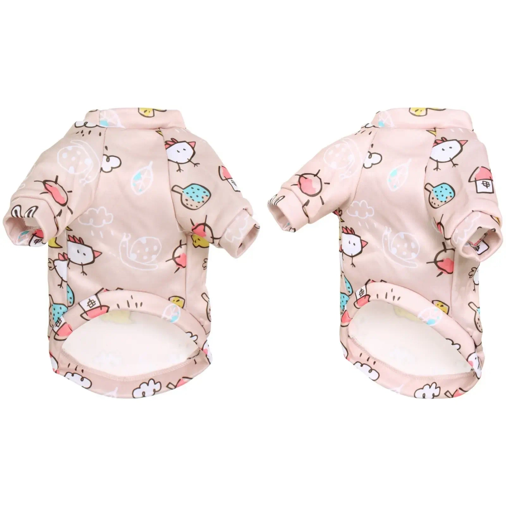 Кофта - толстовка для мелких пород собак «BRO Style», принт птички, р L