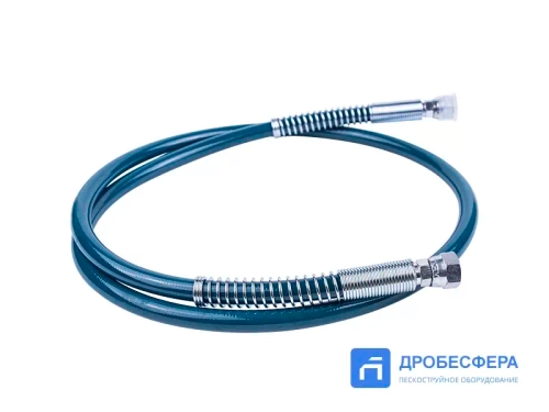 Шланг для окрасочного аппарата 250 бар 1.5 метра 1/4" бирюзовый арт. DP-637H05-1.5