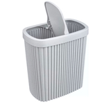 Контейнер для мусора с плавающей крышкой "velvet" 5,9л 225х140х253мм (светло-серый флэк)