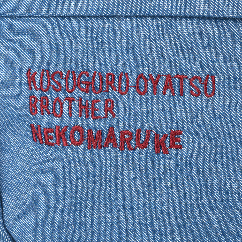 Сумка хобо через плечо NEKOMARUKE "BUTTER KEKS", джинсовый синий, 23-6513-3, KUSUGURU