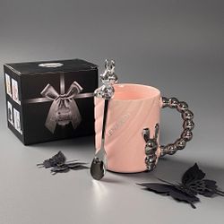 Lenardi 315-071 Кружка 430мл с ложкой в под.уп.(х36)Фарфор