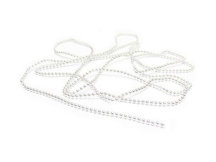 Бусы декоративные 1м, "Новогодние шарики" пластик, в индивид. упаковке, серебро