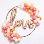 Шар (41''/104 см) Фигура, Надпись "Love", Розовое Золото, 1 шт.