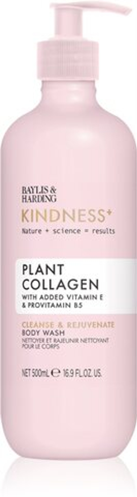 Baylis & Harding Kindness+ Plant Collagen - восстанавливающий гель для душа /  zapachy Coconut Milk & Rose Water 500  ml  / GTIN 17854112230