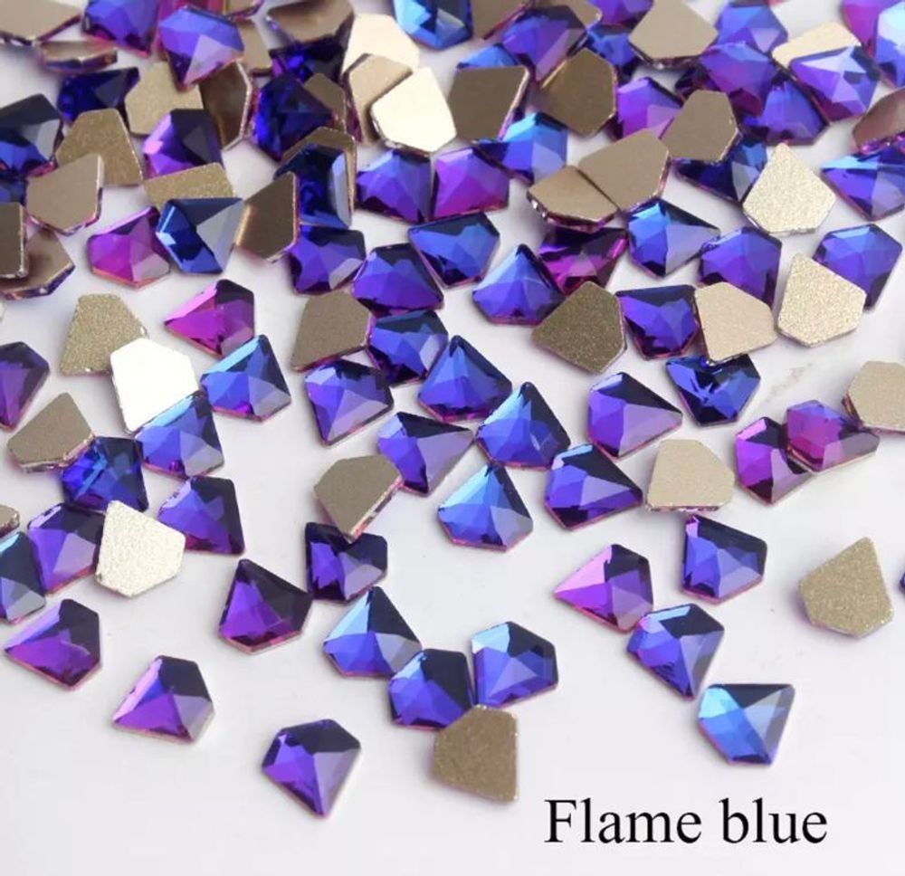 Кристалл для маникюра 7 мм Blue Flame - 4 шт