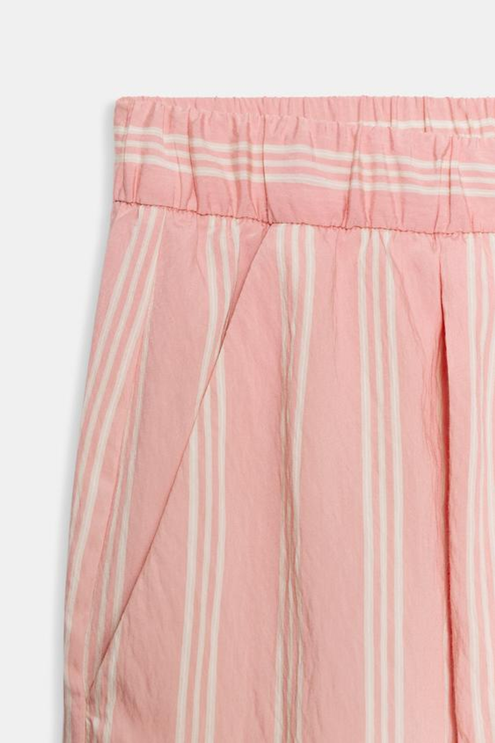 ZARA БРЮКИ-БАЛЛОНЫ В ПОЛОСКУ — ZW COLLECTION, РОЗОВЫЙ/БЕЛЫЙ