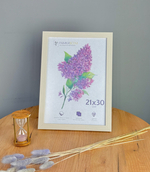 Фоторамка пластиковая 21х30 см, бежевая, структура дерева, арт. 2130.127316