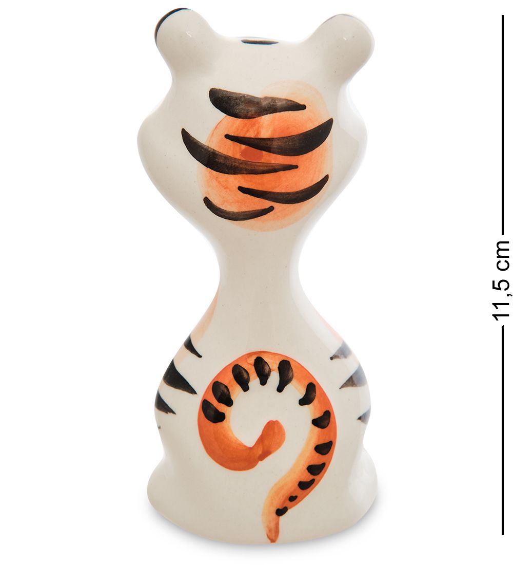 ГЛ- 764 Фигурка «Тигренок Арсений» цв. (Гжельский фарфор)