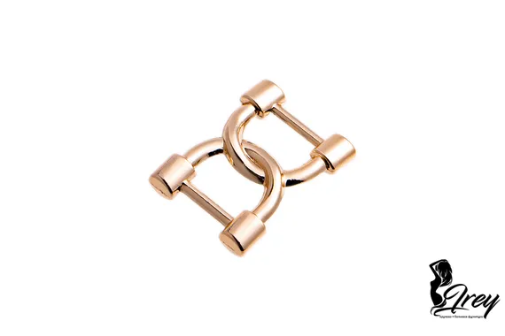 Украшение для бретели 10 мм, "подковы", 19 мм, Греция, розовое золото