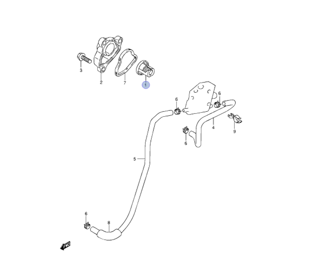 Термостат Suzuki DF2.5-DF20A (50C)