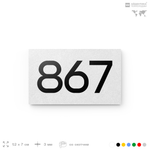 Номер на дверь 867, табличка на дверь для офиса, квартиры, кабинета, аудитории, склада, белая 120х70 мм, Айдентика Технолоджи
