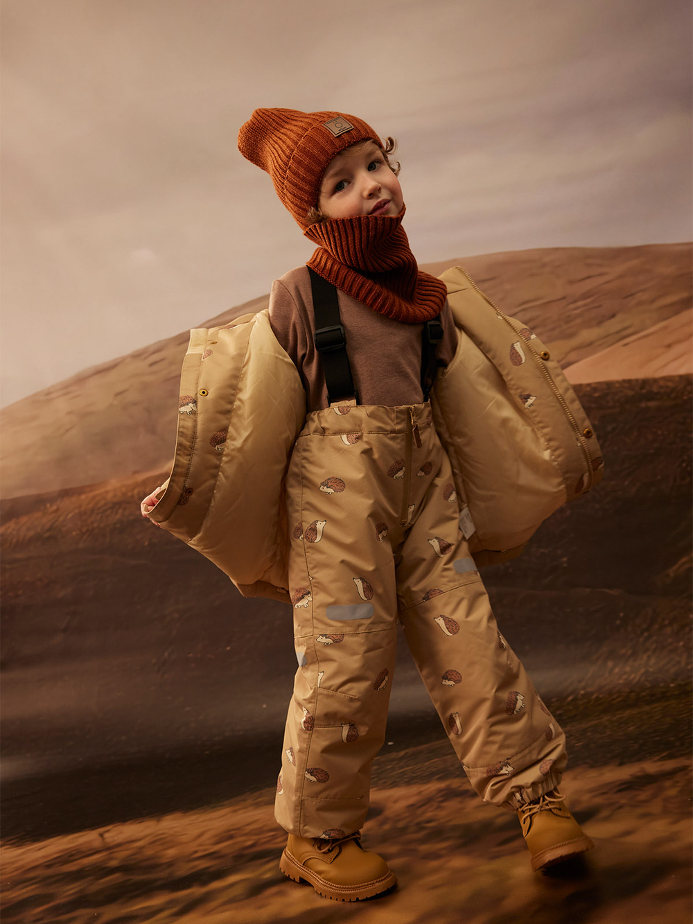 ПРЕДЗАКАЗ Брюки утеплённые демисезонные Mjölk Hedgehogs, утеплитель 120гр/м2