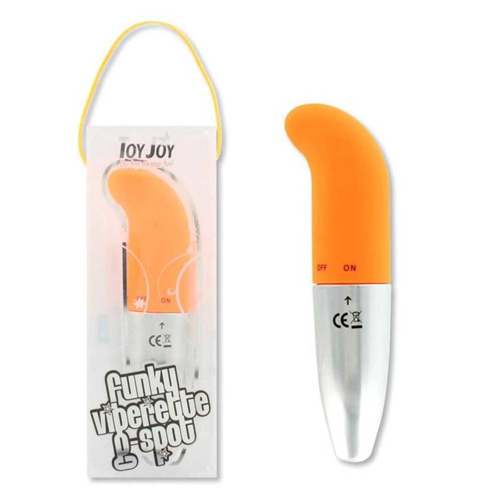 Оранжевый стимулятор точки G Funky Viberette - 13 см.