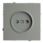 Розетка 1-местная с защитной шторкой (механизм), STEKKER, б/з, 250В, 16А, серия Эмили, RST16-5109-10, платиново-серый, soft touch 49954