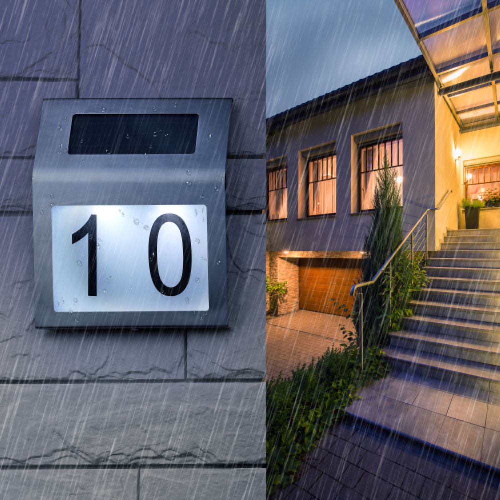 ERAFS048-09 ЭРА Номер дома с подсветкой, на солнечной батарее, 2LED | 