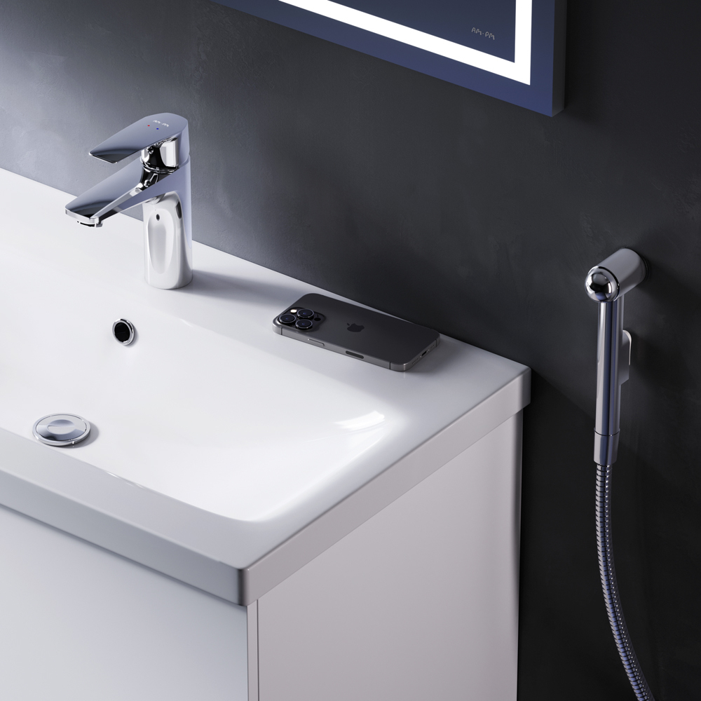 Смеситель для раковины с гигиеническим душем AM.PM Gem F90A03000