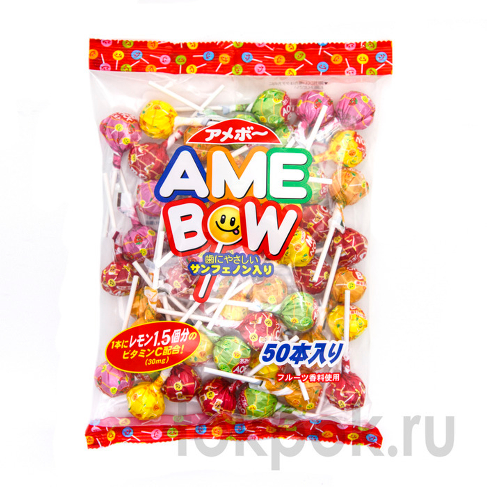 Леденец на палочке, ассорти Ribon "Amebow", 50 шт