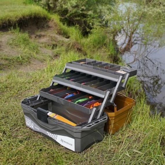 Ящик для снастей NISUS Tackle Box трехполочный золотой (N-TB-3-GO)