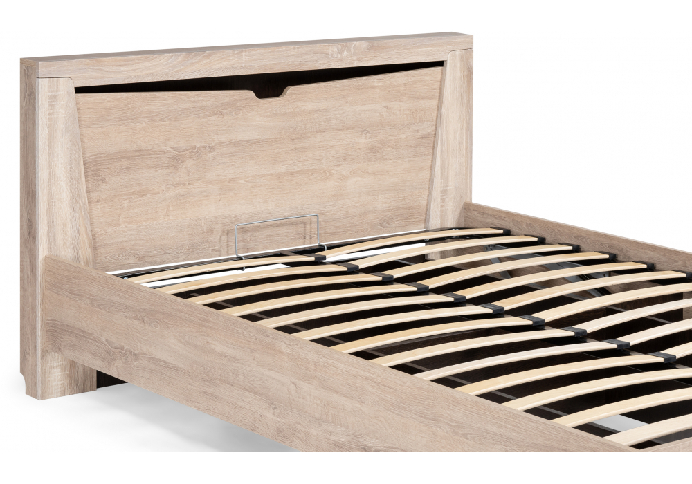 Кровать Woodville Магантия 140х200 сПМ парящая дуб баррик