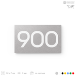 Номер на дверь 900, табличка на дверь для офиса, квартиры, кабинета, аудитории, склада, серая 120х70 мм, Айдентика Технолоджи