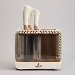 НАБОР НОЖЕЙ AGNESS НА ПЛАСТИКОВОЙ ПОДСТАВКЕ, 6 ПРЕДМЕТОВ