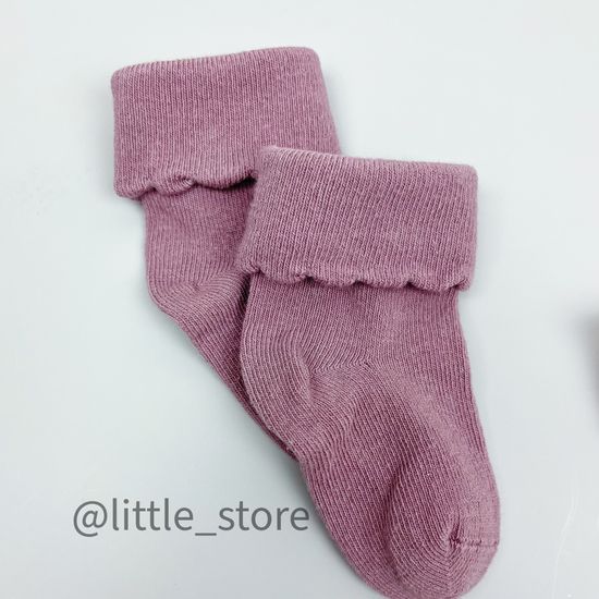 Носочки хлопковые для девочки Ягода/Розовый со стоперами