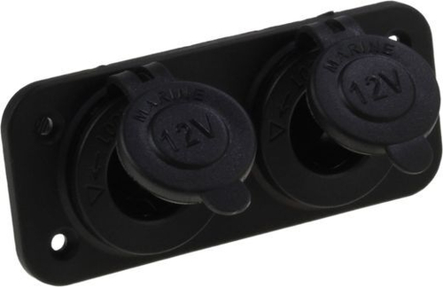 Панель с двумя разъёмами прикуривателя черн