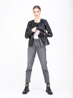 Куртка женская кожаная короткая