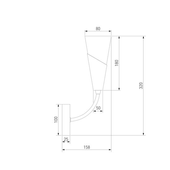 60167/1 / настенный светильник / никель